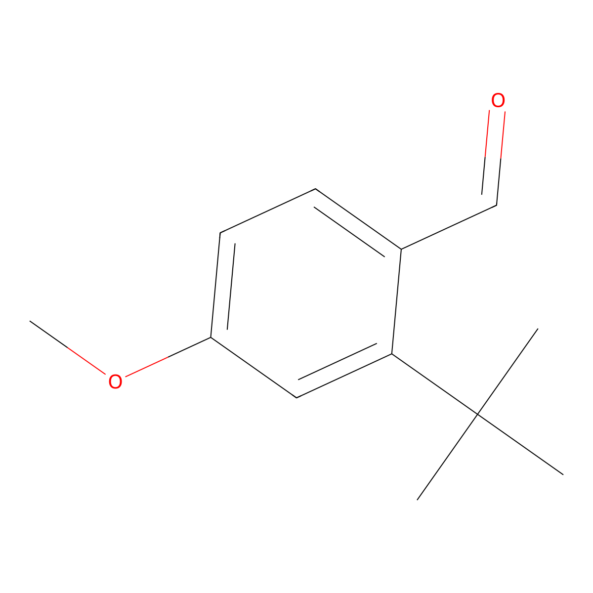 2-(Tert-butyl)-4-methoxybenzaldehyde molecular structure, CAS 336185-10-5