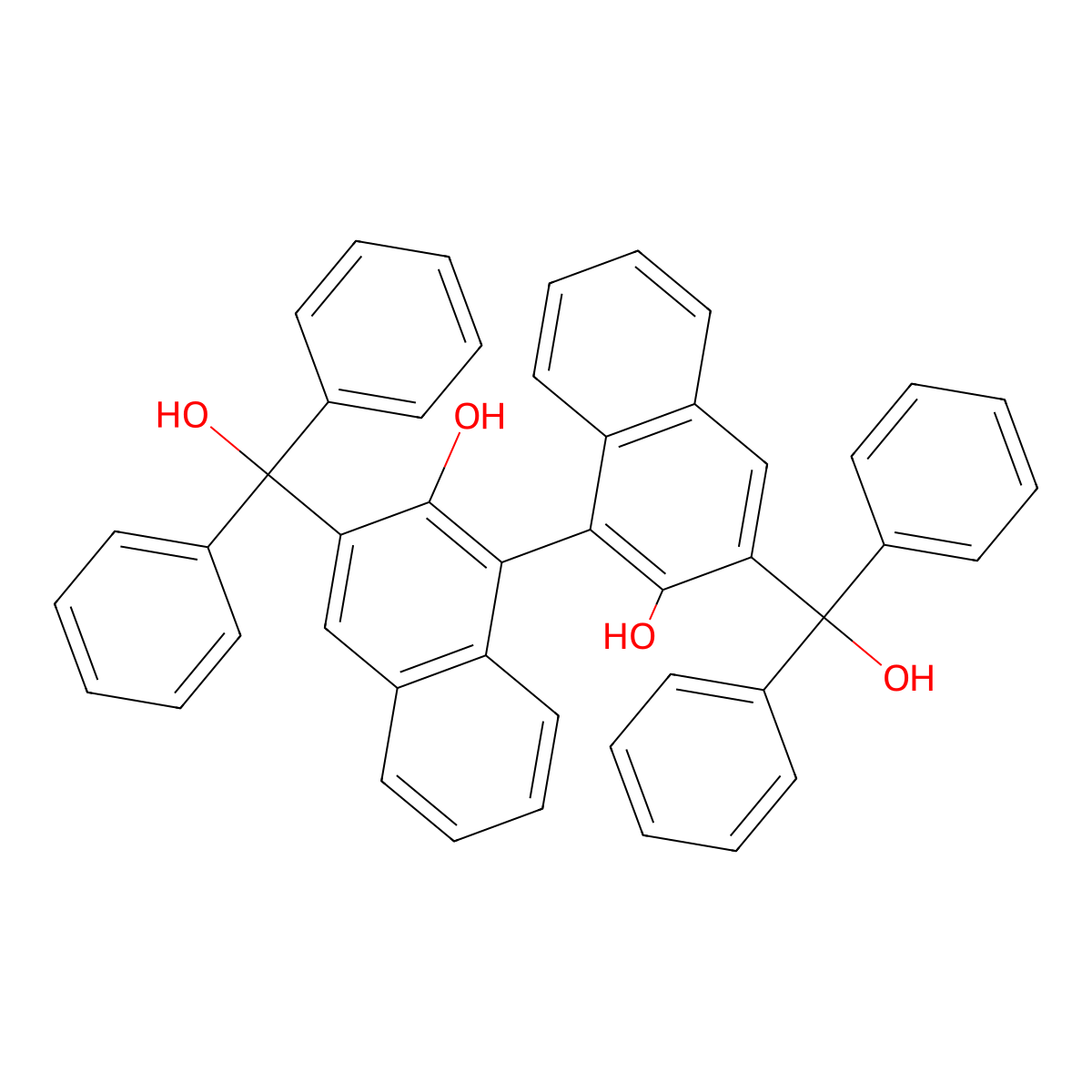 (R)-2,2'-Dihydroxy-α, α, α', α'-tetraphenyl-[1,1'-binaphthalene]-3,3'-dimethanol molecular structure, CAS 336185-31-0