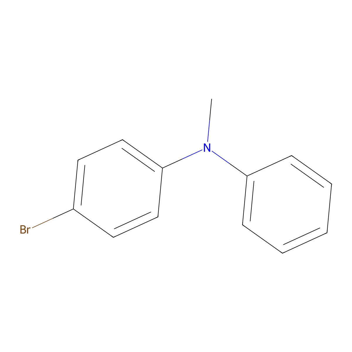 4-bromo-N-methyl-N-phenylaniline molecular structure, CAS 336190-16-0