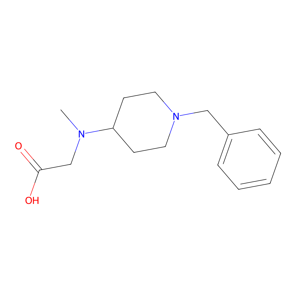 [(1-Benzyl-piperidin-4-yl)-methyl-amino]-acetic acid molecular structure, CAS 336191-70-9