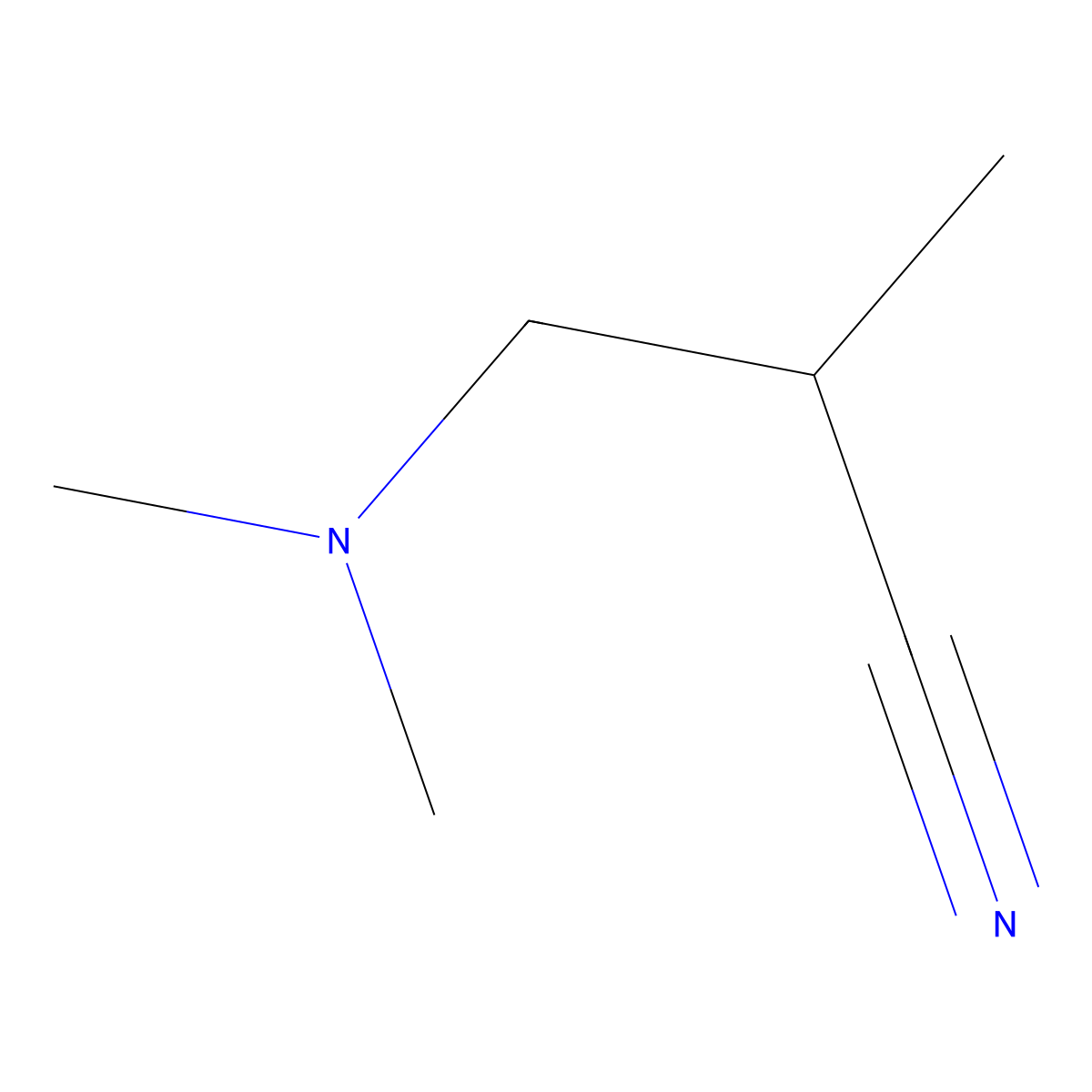 3-(Dimethylamino)-2-methylpropanenitrile molecular structure, CAS 33622-40-1
