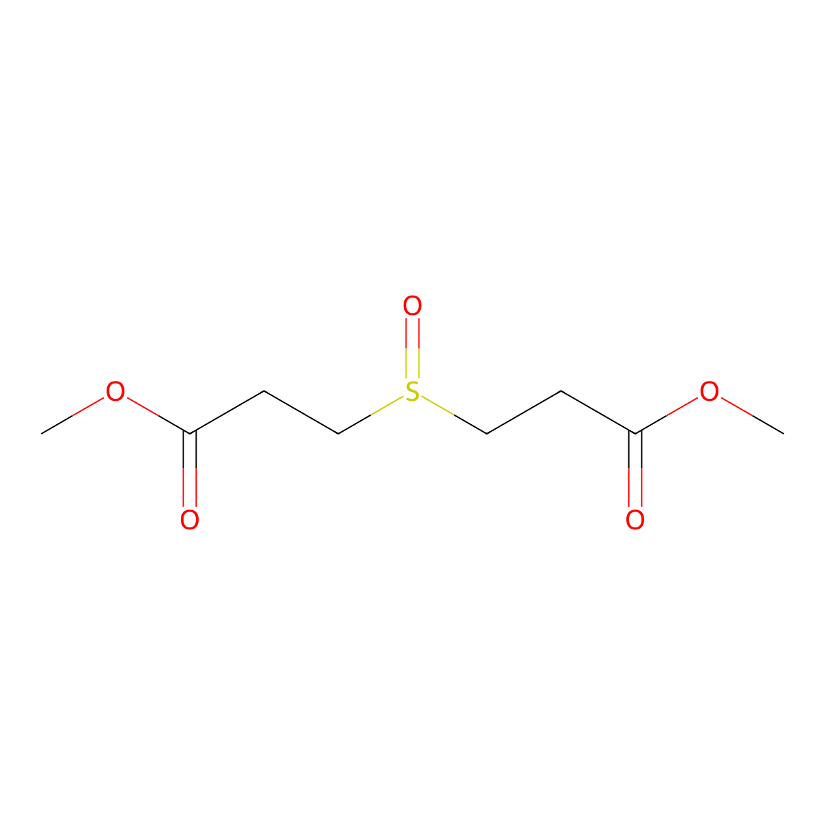 Propanoic acid, 3,3'-sulfinylbis-, dimethyl ester molecular structure, CAS 33622-50-3