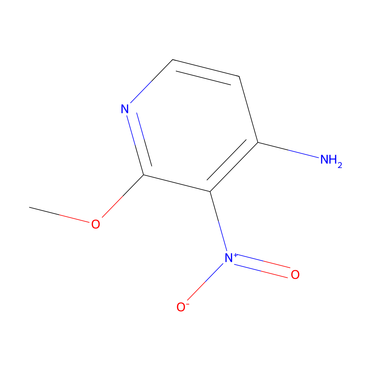 2-Methoxy-3-nitropyridin-4-amine molecular structure, CAS 33623-16-4