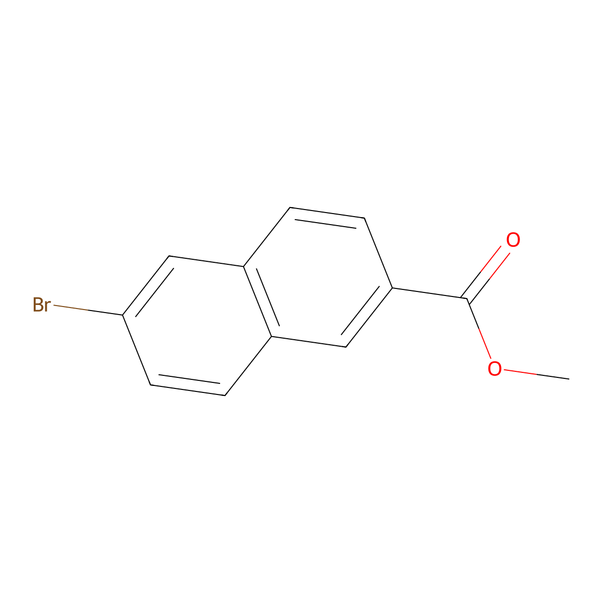 2-Bromo-6-methoxycarbonylnaphthalene molecular structure, CAS 33626-98-1