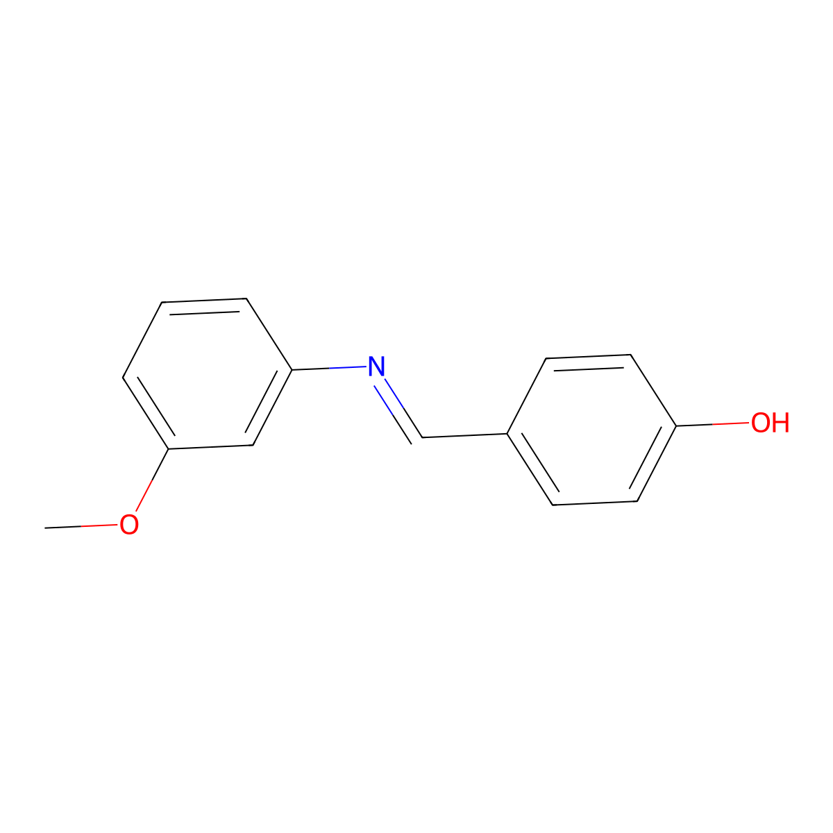 Phenol, 4-[[(3-methoxyphenyl)imino]methyl]- molecular structure, CAS 33630-16-9