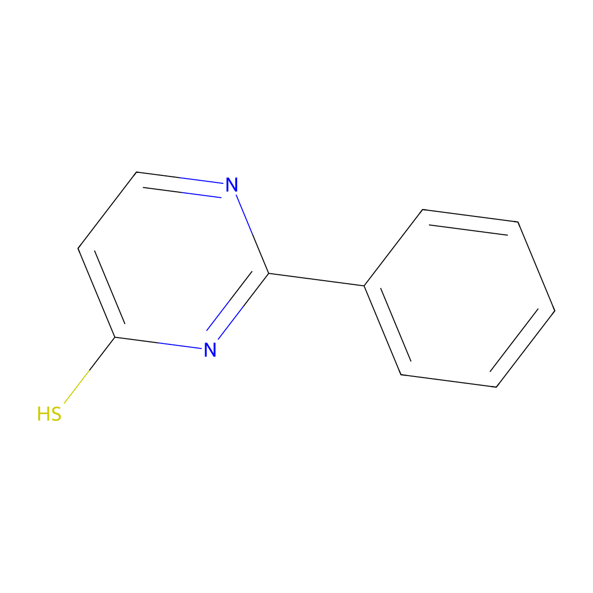 2-Phenylpyrimidine-4-thiol molecular structure, CAS 33630-21-6
