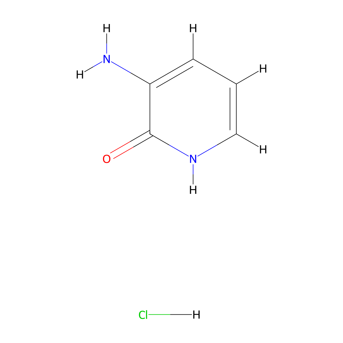 3-Aminopyridin-2-ol hydrochloride molecular structure, CAS 33631-21-9