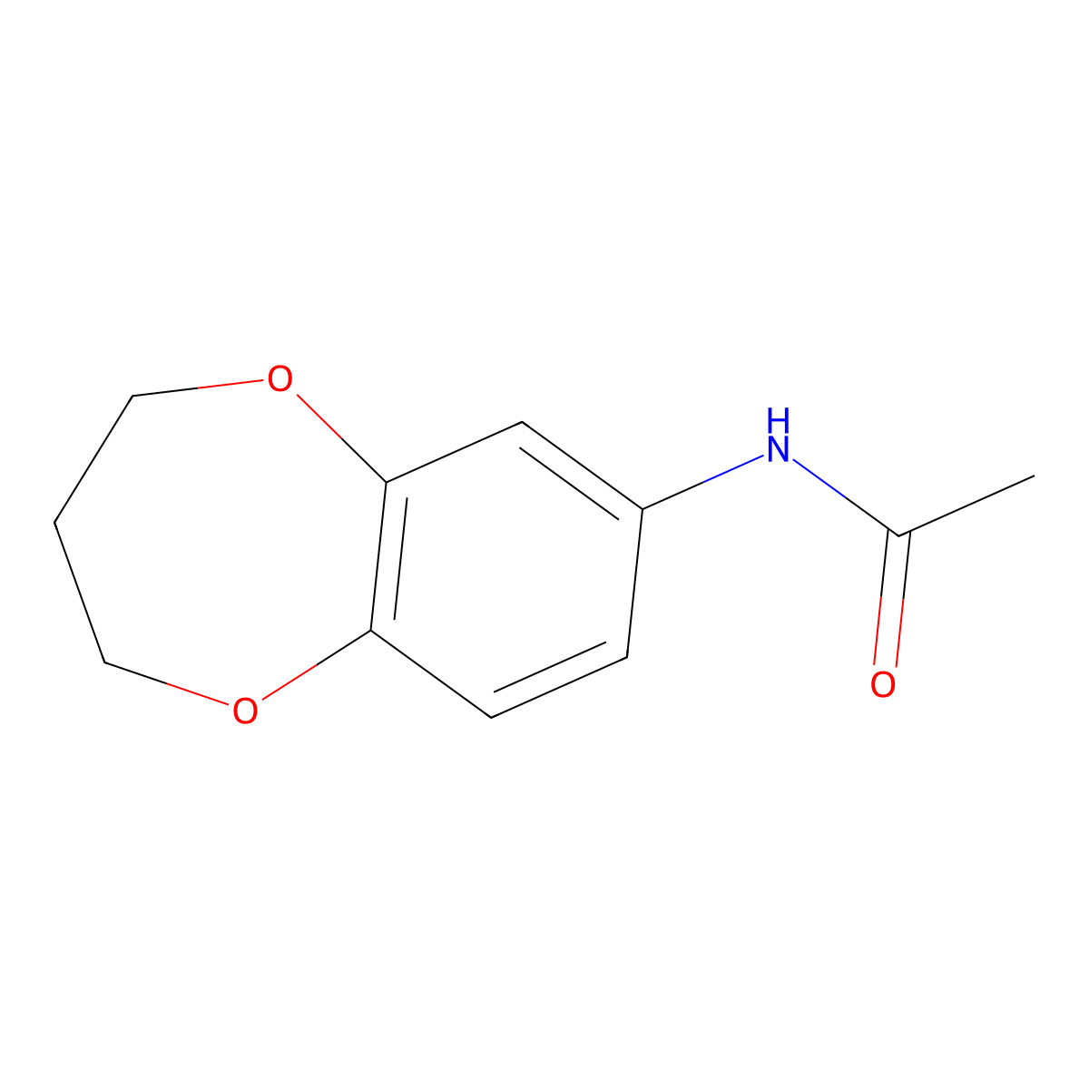 N-(3,4-Dihydro-2H-1,5-benzodioxepin-7-yl)acetamide molecular structure, CAS 33631-94-6