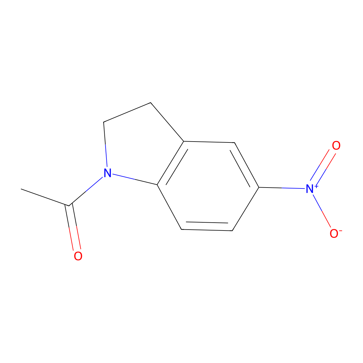 Ethanone, 1-(2,3-dihydro-5-nitro-1H-indol-1-yl)- molecular structure, CAS 33632-27-8