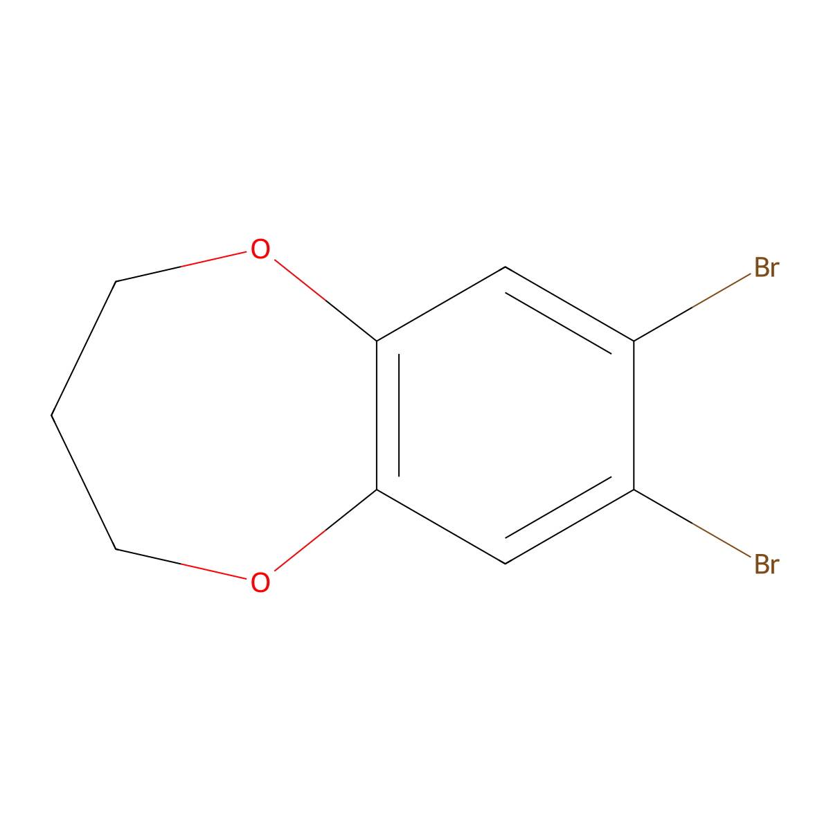7,8-Dibromo-3,4-dihydro-2H-1,5-benzodioxepine molecular structure, CAS 33632-41-6