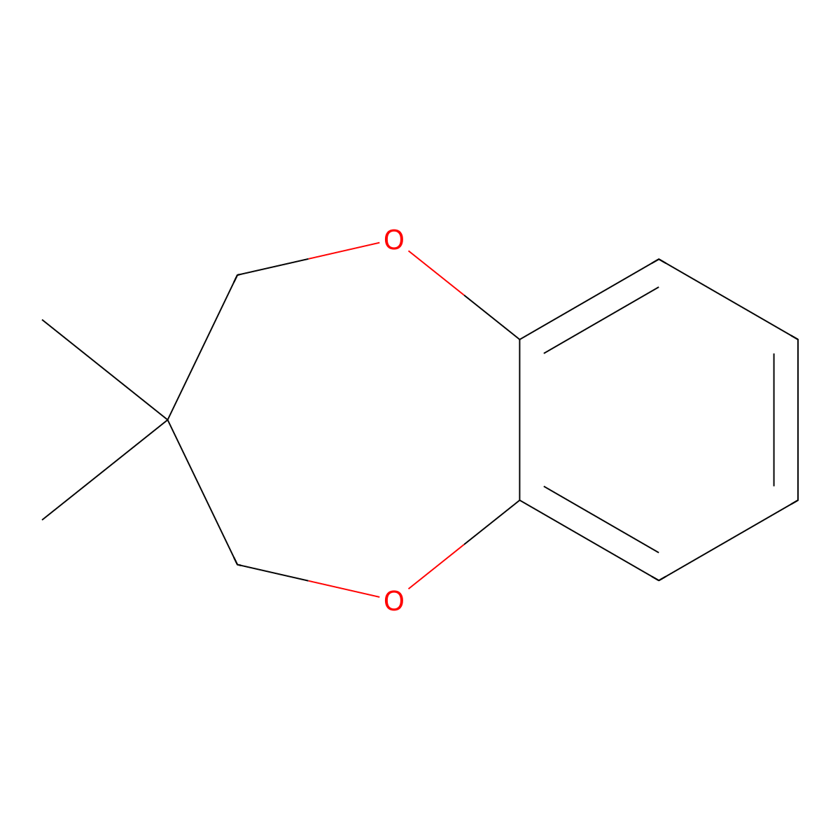 3,3-Dimethyl-1,5-benzodioxepin molecular structure, CAS 33632-46-1