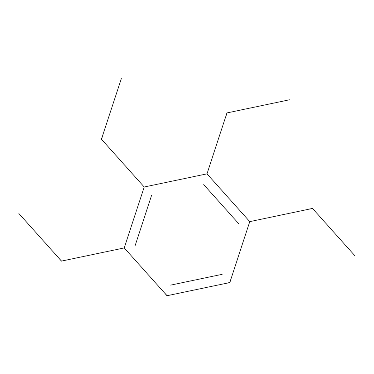 Benzene, tetraethyl- molecular structure, CAS 33637-20-6