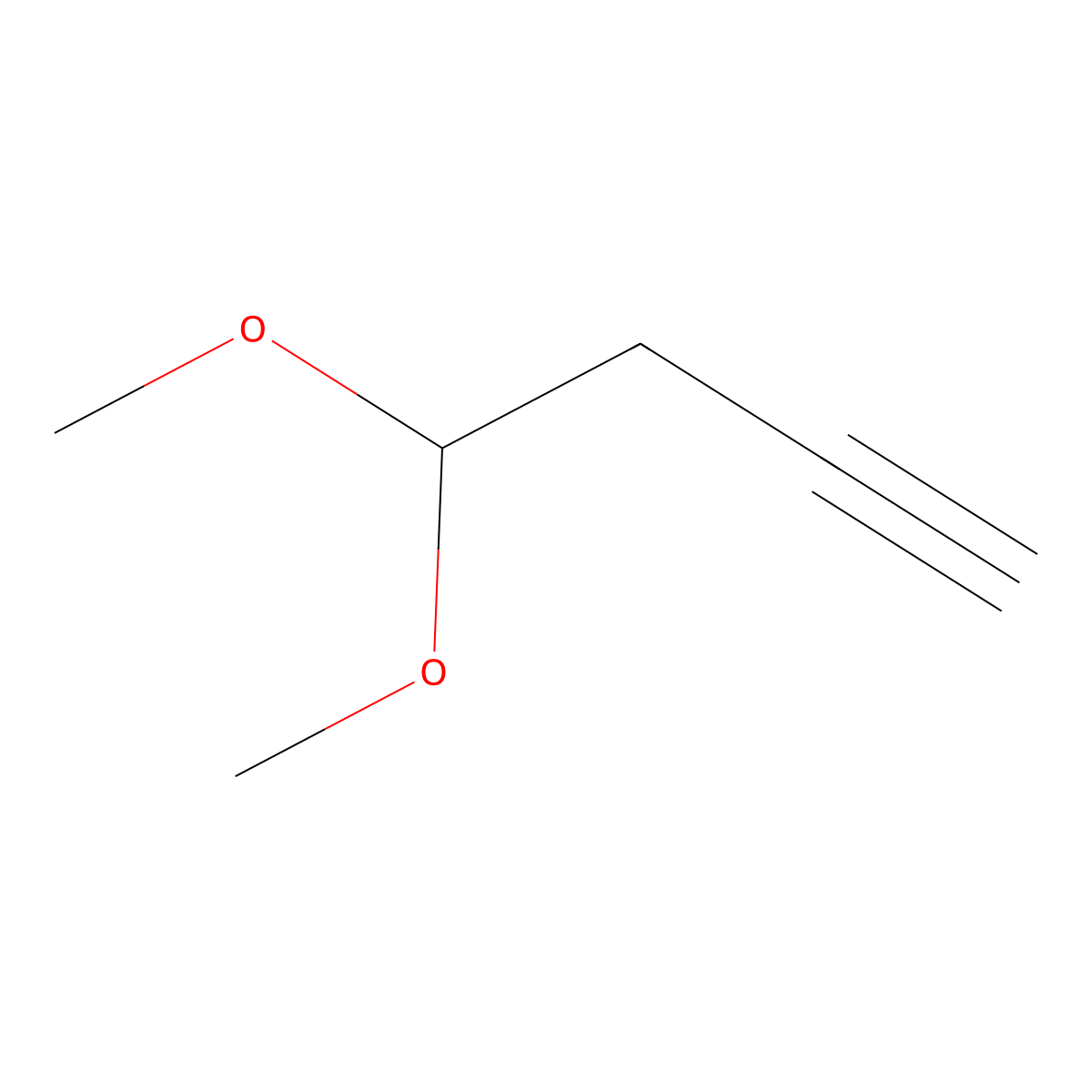 1-Butyne, 4,4-dimethoxy- molecular structure, CAS 33639-45-1