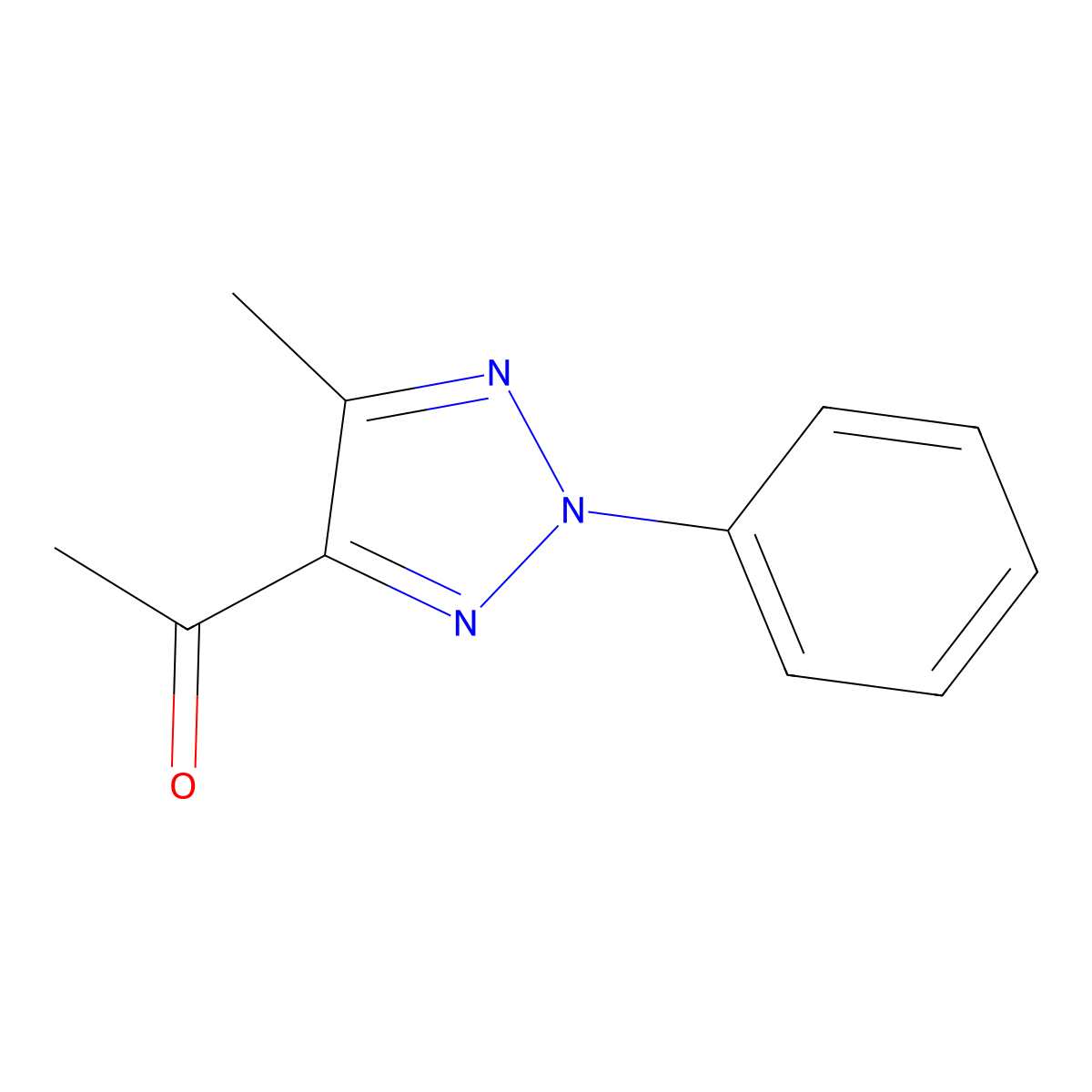 1-(5-methyl-2-phenyl-2H-1,2,3-triazol-4-yl)ethan-1-one molecular structure, CAS 3364-13-4