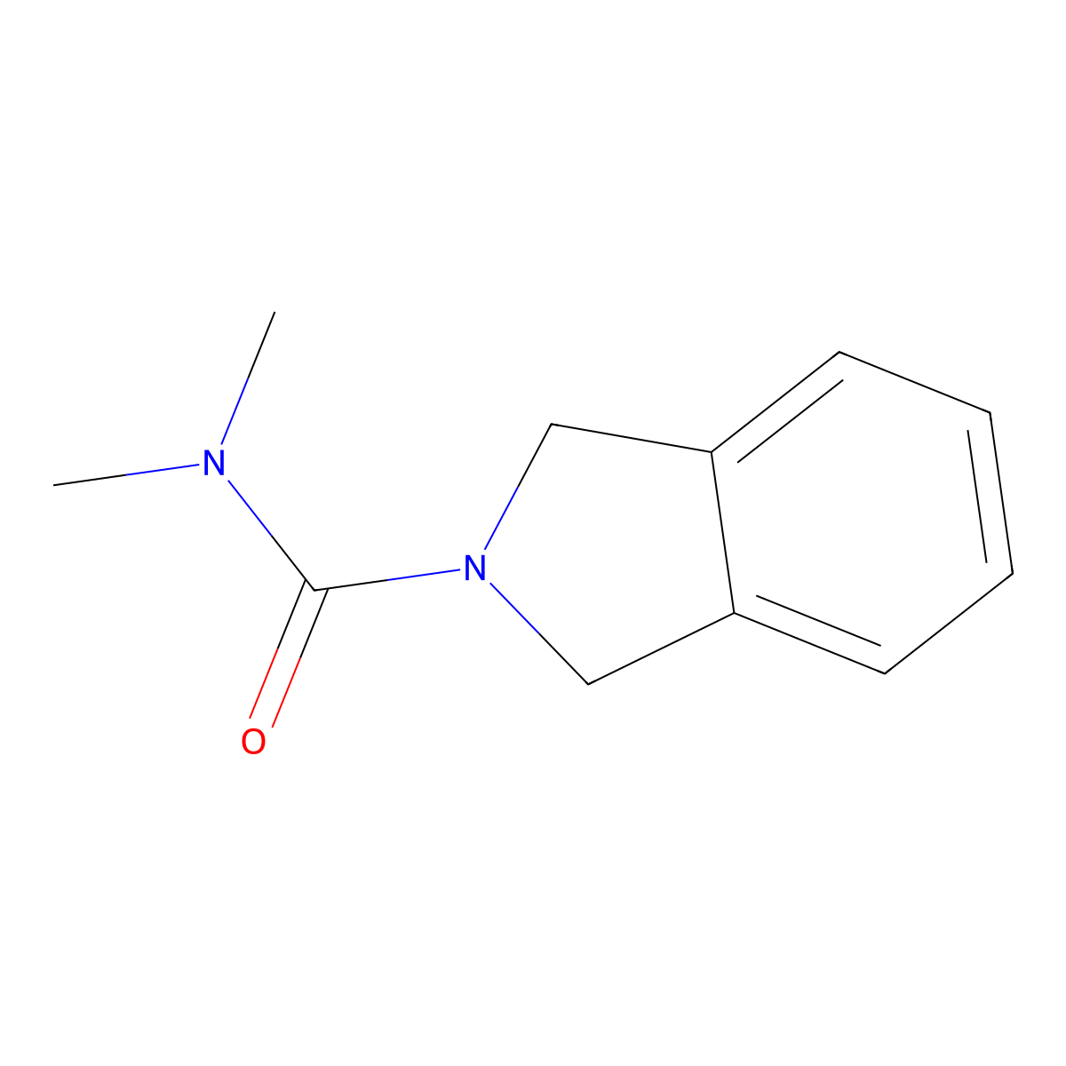 N,N-dimethyl-2,3-dihydro-1H-isoindole-2-carboxamide molecular structure, CAS 3364-54-3