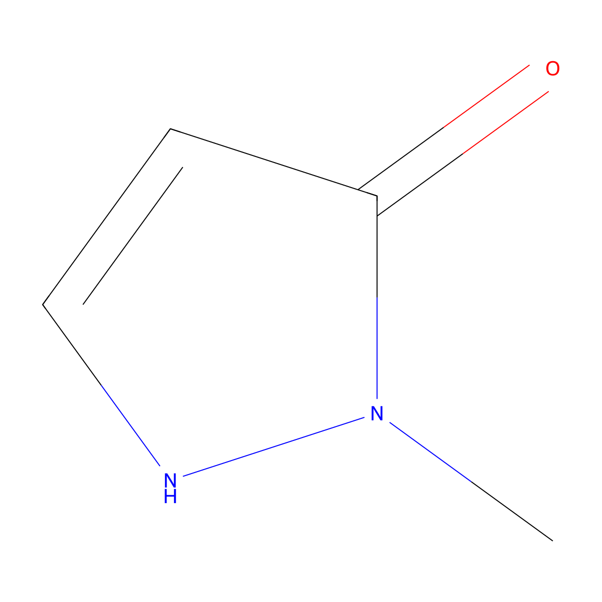 1-Methyl-1H-pyrazol-5-ol molecular structure, CAS 33641-15-5