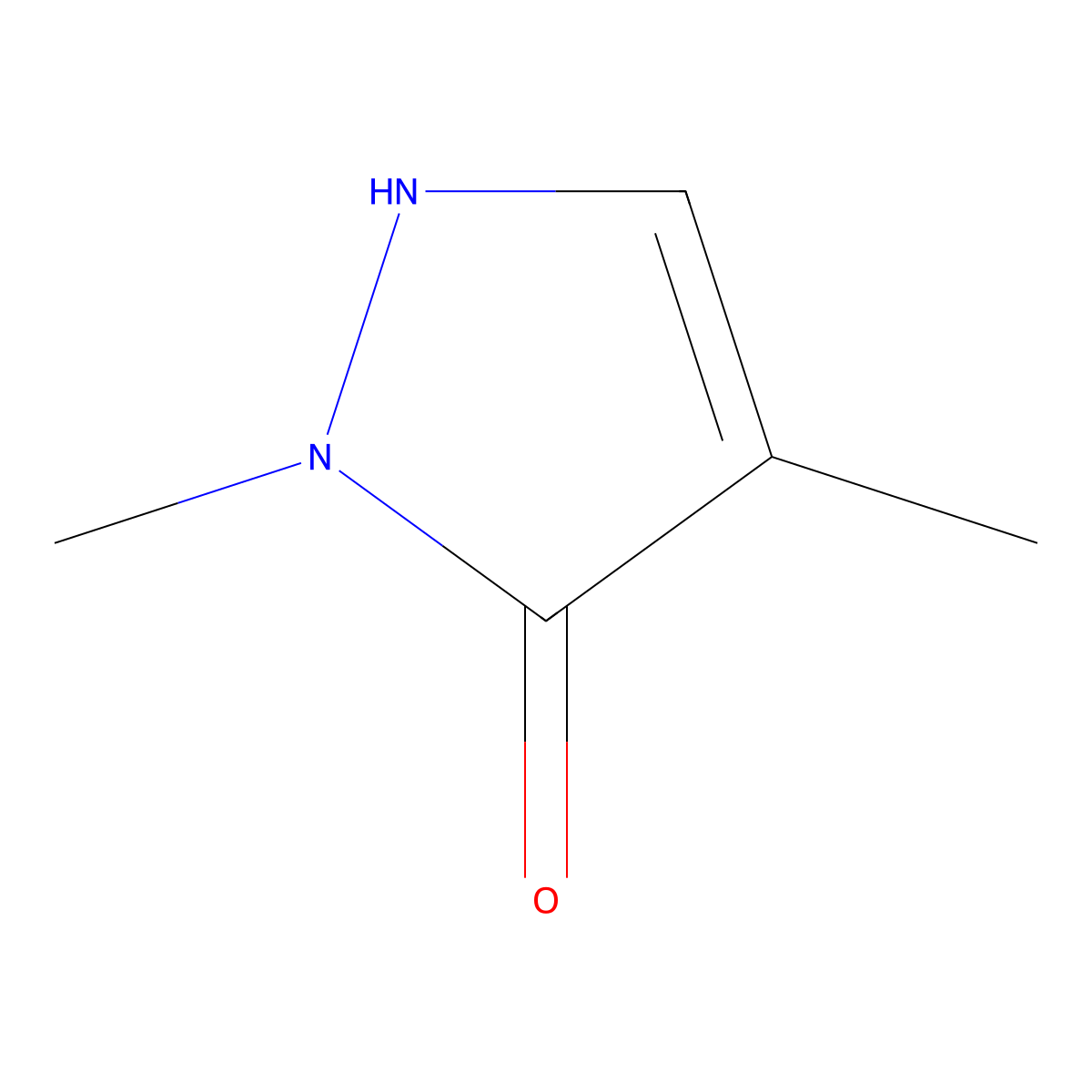 2,4-Dimethyl-1,2-dihydro-3H-pyrazol-3-one molecular structure, CAS 33641-19-9