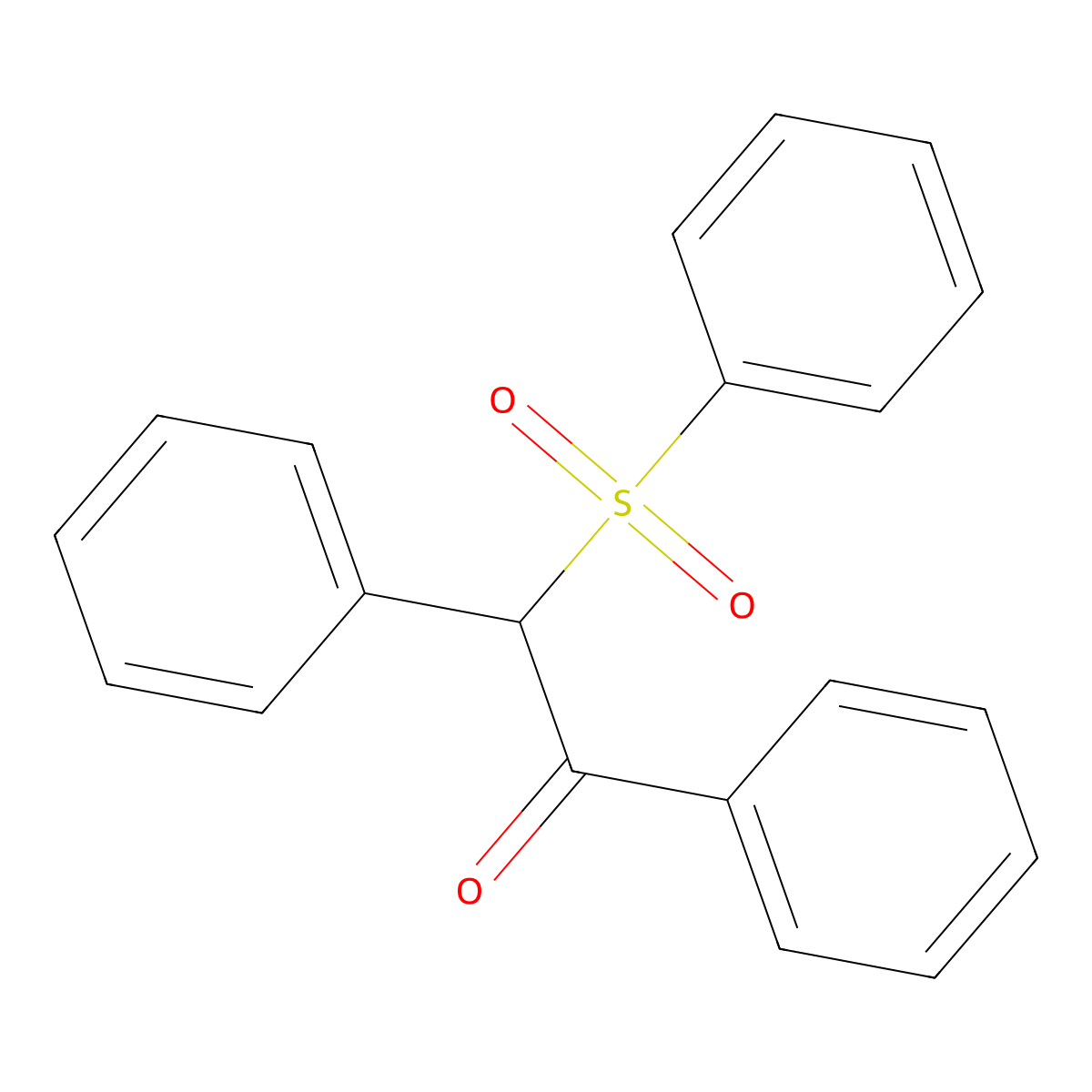1,2-Diphenyl-2-(phenylsulfonyl)ethanone molecular structure, CAS 33641-39-3