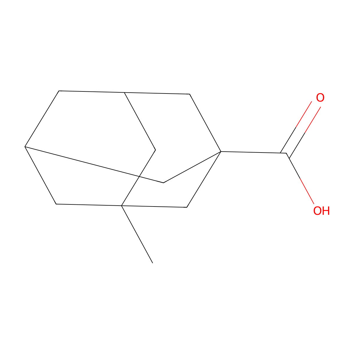 3-Methyladamantane-1-carboxylic acid molecular structure, CAS 33649-73-9