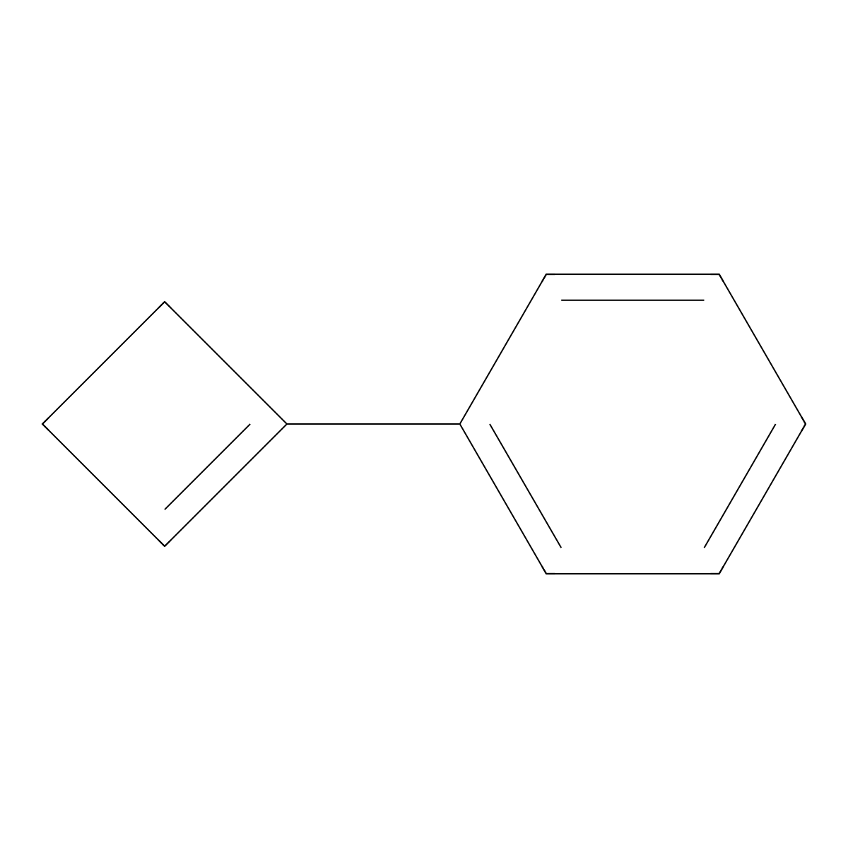 Benzene, 1-cyclobuten-1-yl- molecular structure, CAS 3365-26-2