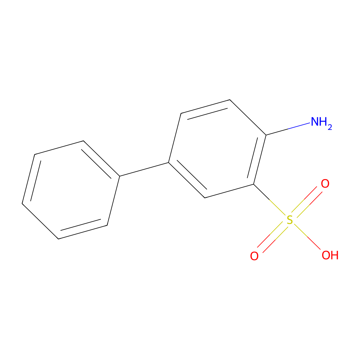 4-Aminobiphenyl-3-sulfonic acid molecular structure, CAS 3365-88-6