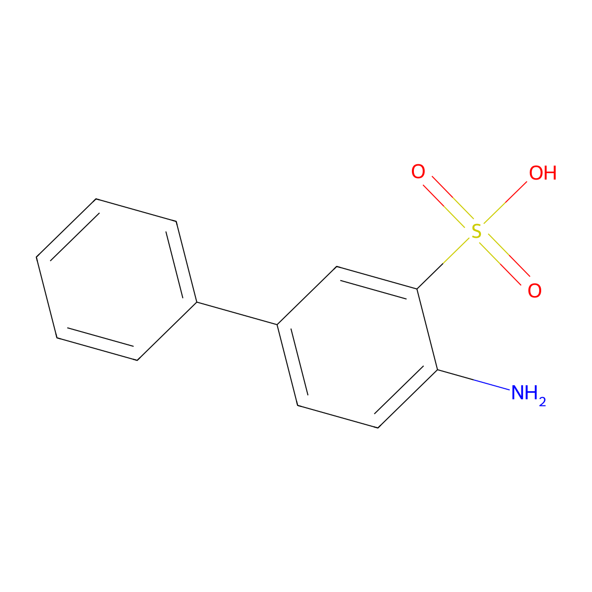 4-Aminobiphenyl-3-sulfonic acid molecular structure, CAS 3365-88-6