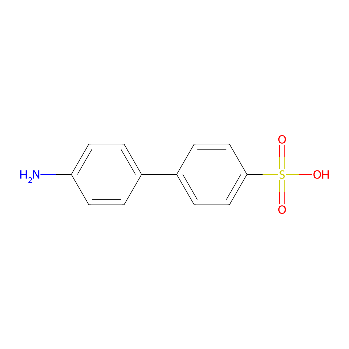 4-Biphenylsulfonic acid, 4'-amino- molecular structure, CAS 3365-89-7