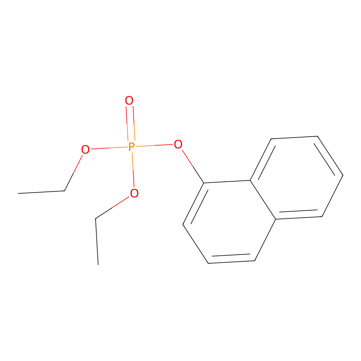 Phosphoric acid, diethyl 1-naphthalenyl ester molecular structure, CAS 33650-14-5
