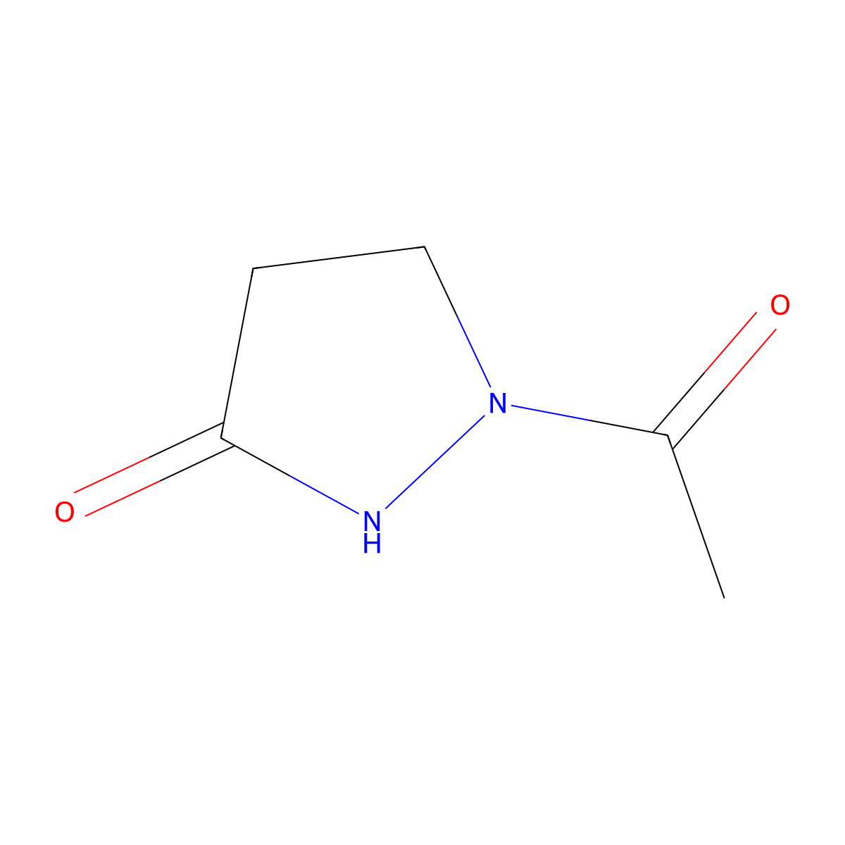 1-Acetylpyrazolidin-3-one molecular structure, CAS 33651-70-6