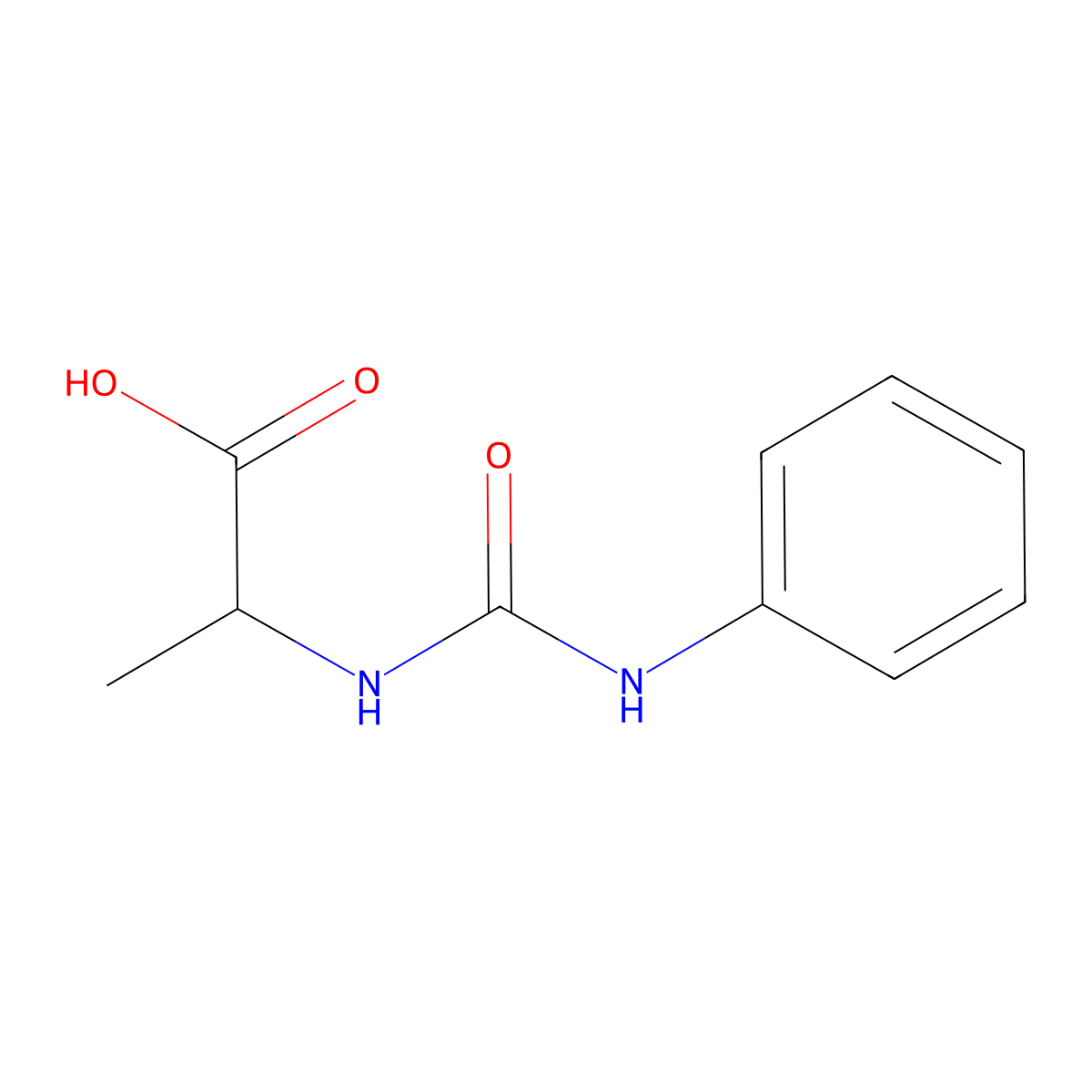 2-((Phenylcarbamoyl)amino)propanoic acid molecular structure, CAS 33653-68-8