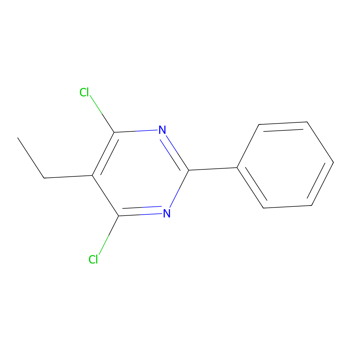 4,6-Dichloro-5-ethyl-2-phenylpyrimidine molecular structure, CAS 33655-34-4