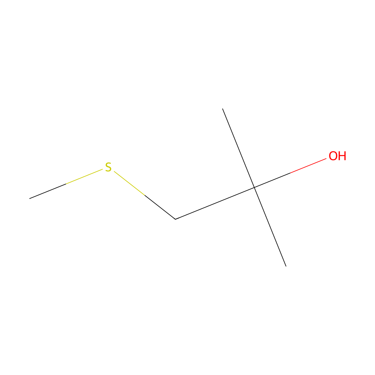 2-Methyl-1-(methylsulfanyl)propan-2-ol molecular structure, CAS 33657-46-4