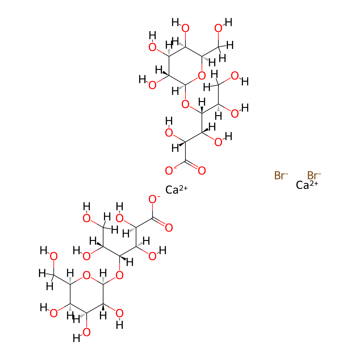 Calcium Bromolactobionate molecular structure, CAS 33659-28-8