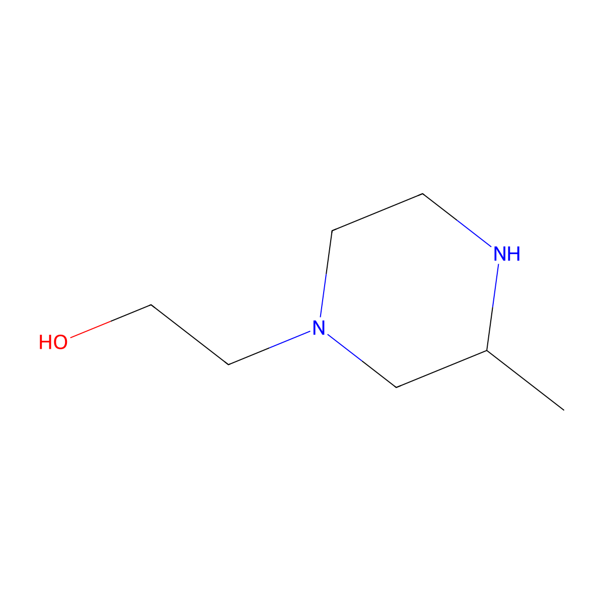 2-(3-Methylpiperazin-1-yl)ethanol molecular structure, CAS 3366-26-5
