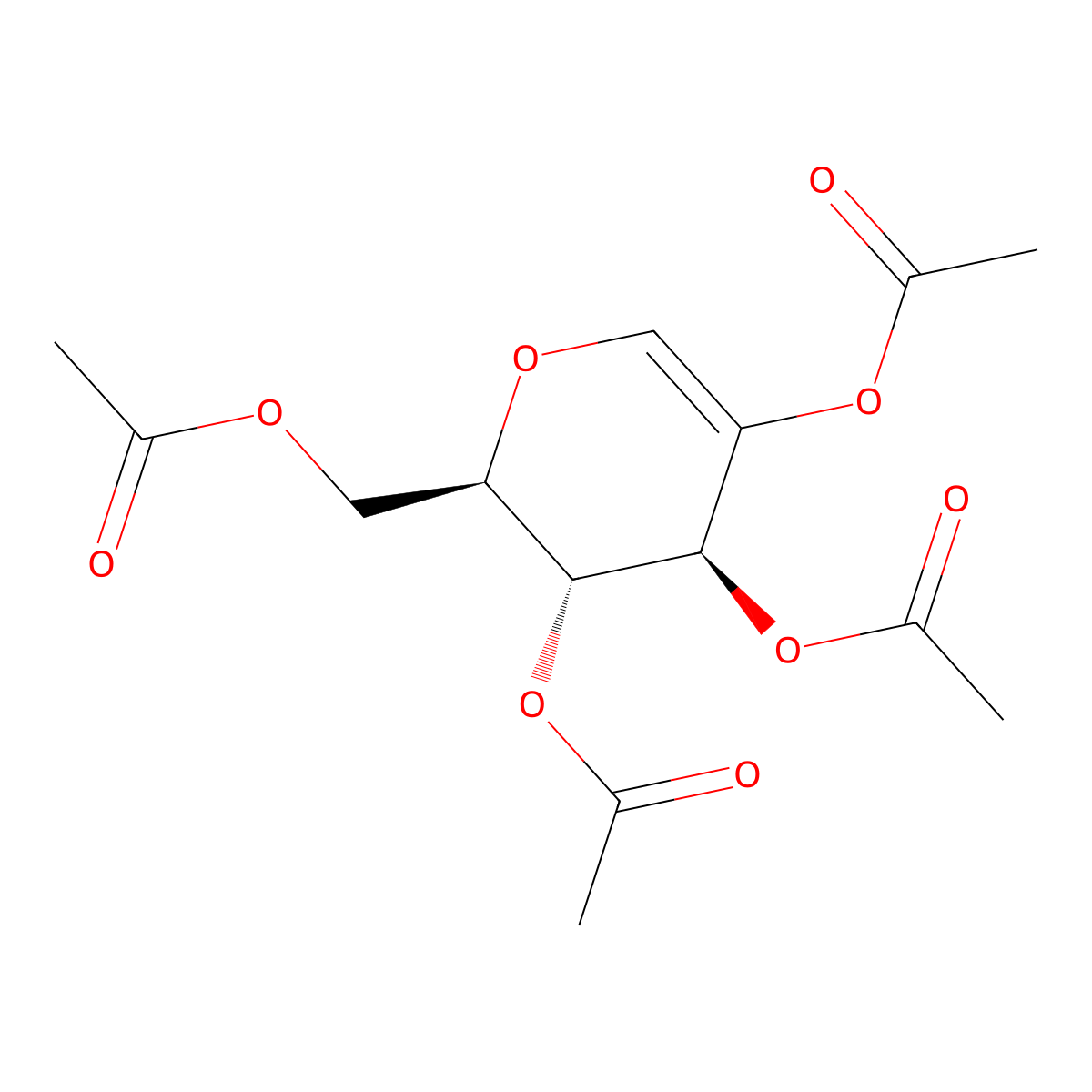 2,3,4,6-Tetra-O-acetyl-2-hydroxy-D-glucal molecular structure, CAS 3366-47-0