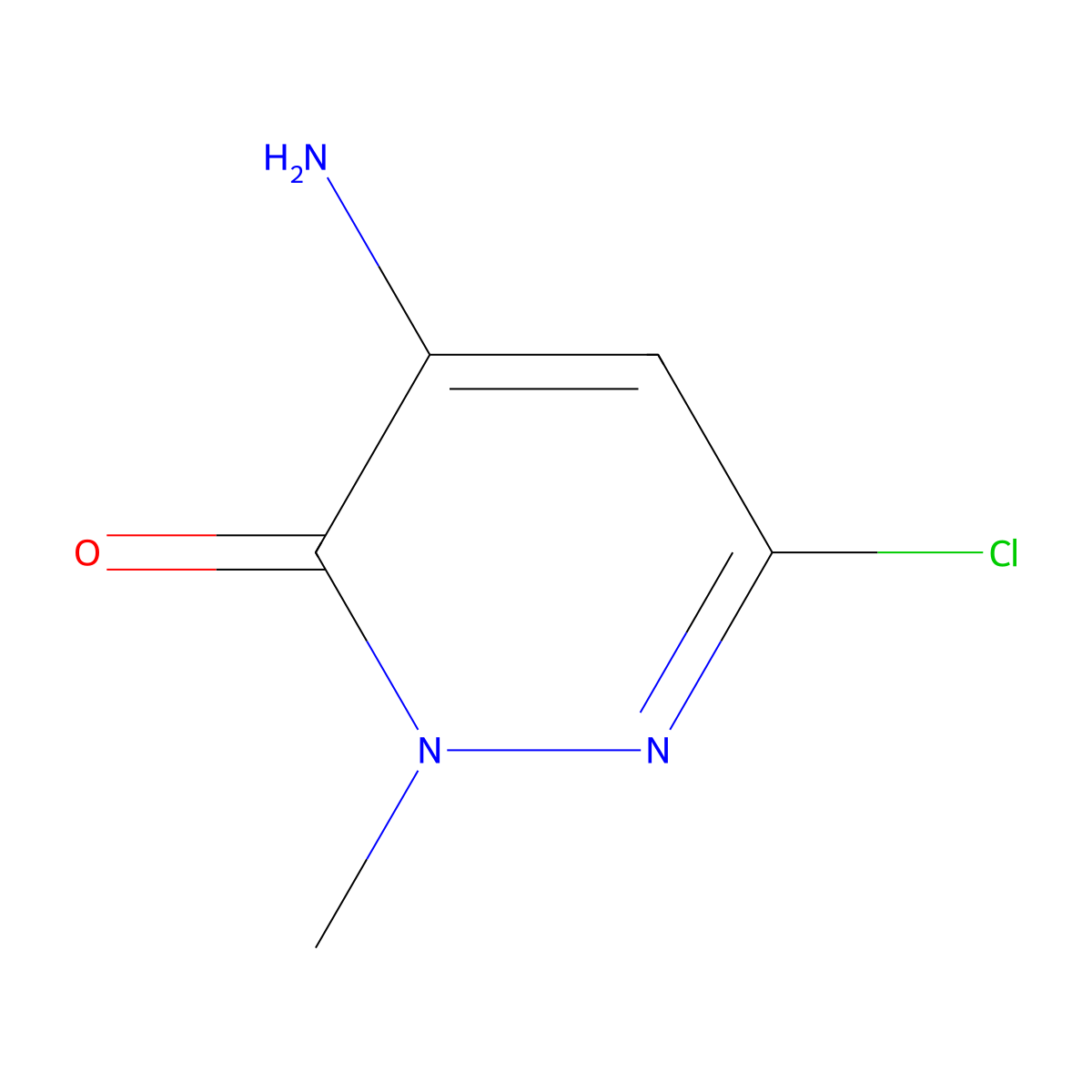 4-amino-6-chloro-2-methylpyridazin-3(2H)-one molecular structure, CAS 3366-87-8