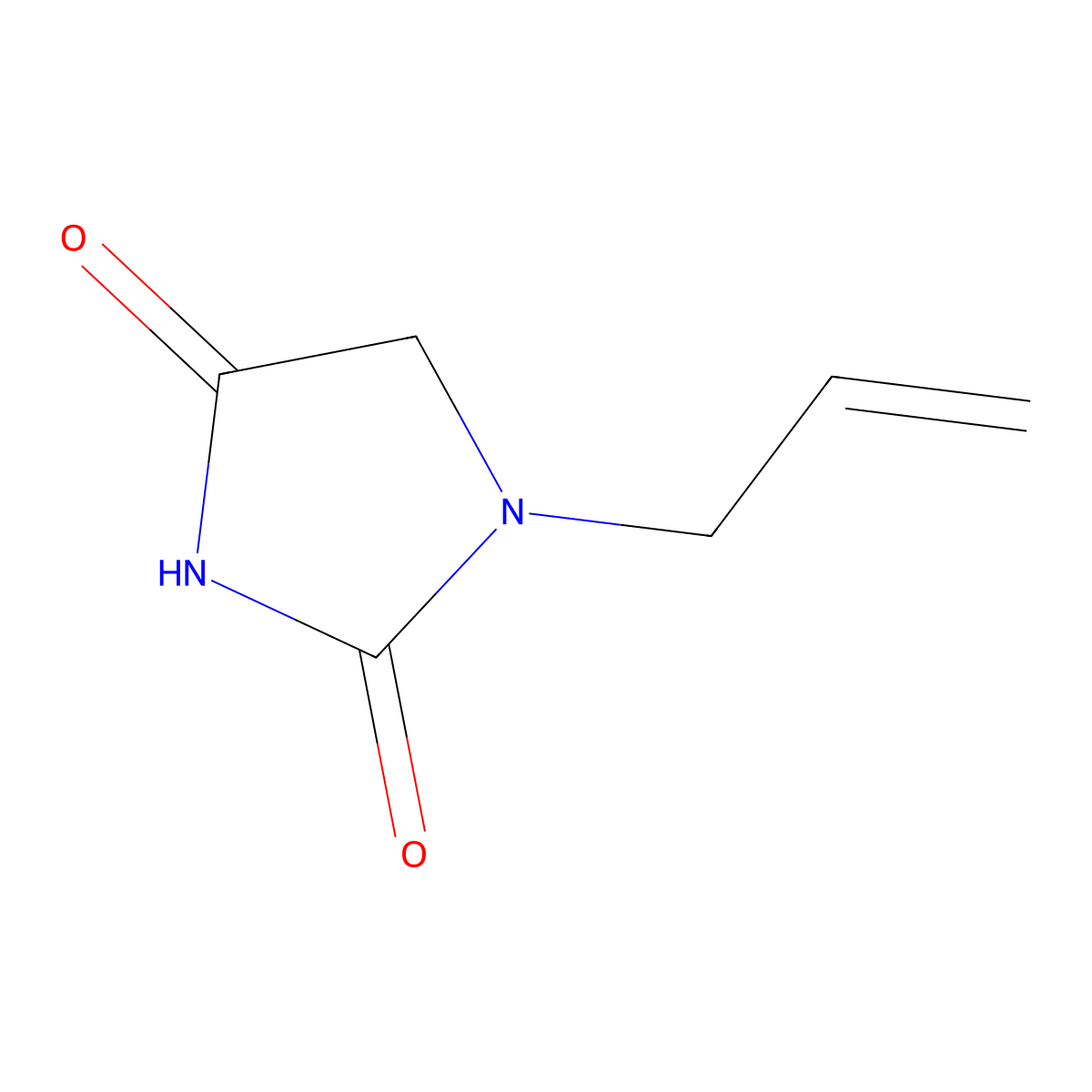1-(Prop-2-en-1-yl)imidazolidine-2,4-dione molecular structure, CAS 3366-93-6