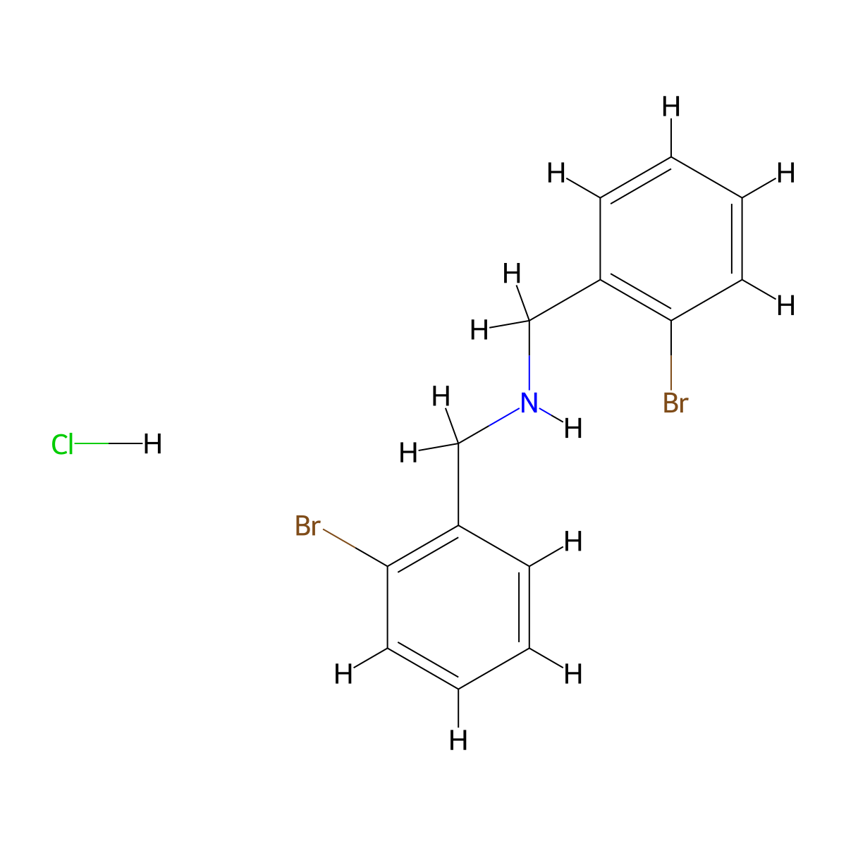 Bis(2-bromobenzyl)amine hydrochloride molecular structure, CAS 336615-45-3