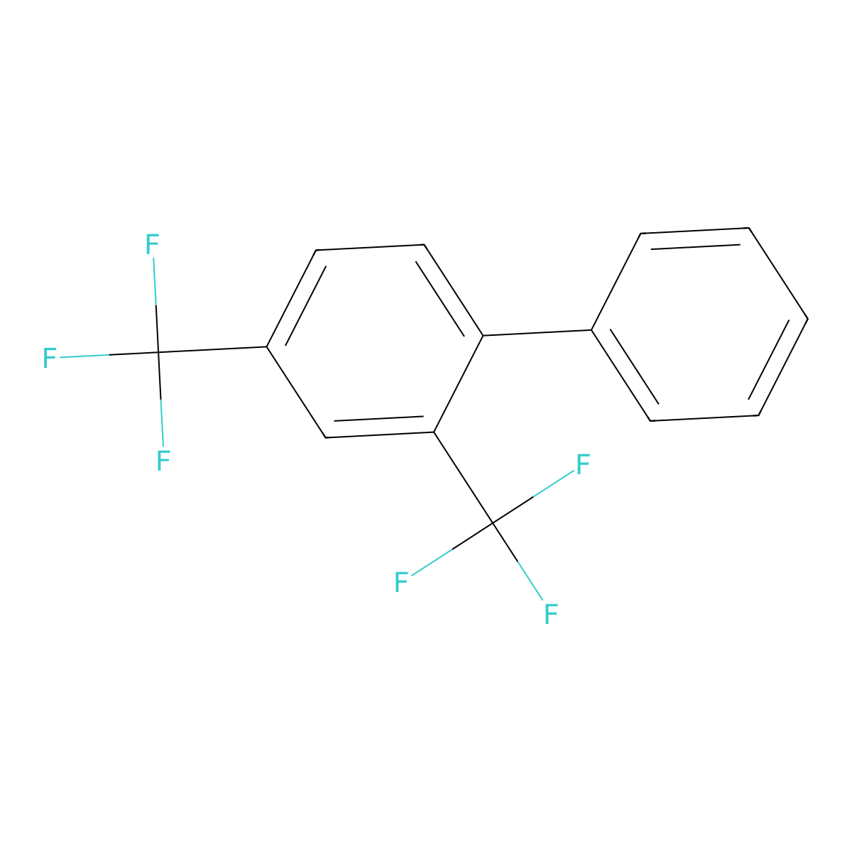 2,4-Bis(trifluoromethyl)biphenyl molecular structure, CAS 336621-51-3