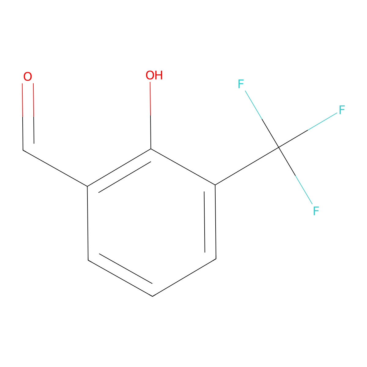 2-Hydroxy-3-(trifluoromethyl)benzaldehyde molecular structure, CAS 336628-67-2