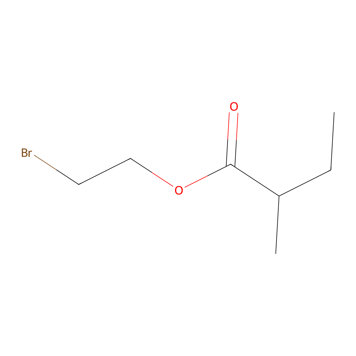 2-Bromoethyl 2-methylbutanoate molecular structure, CAS 33663-01-3