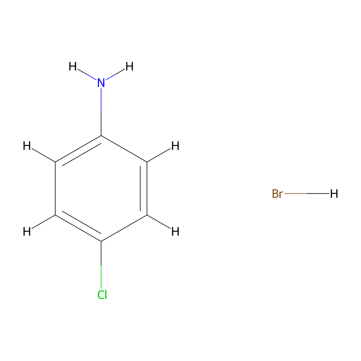 p-Chloroaniline hydrobromide molecular structure, CAS 33663-37-5