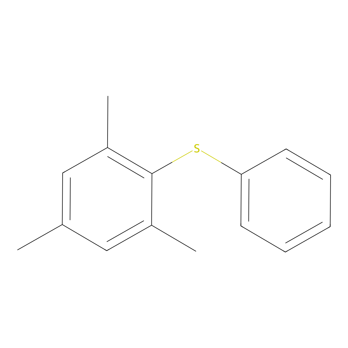 1,3,5-Trimethyl-2-(phenylsulfanyl)benzene molecular structure, CAS 33667-80-0