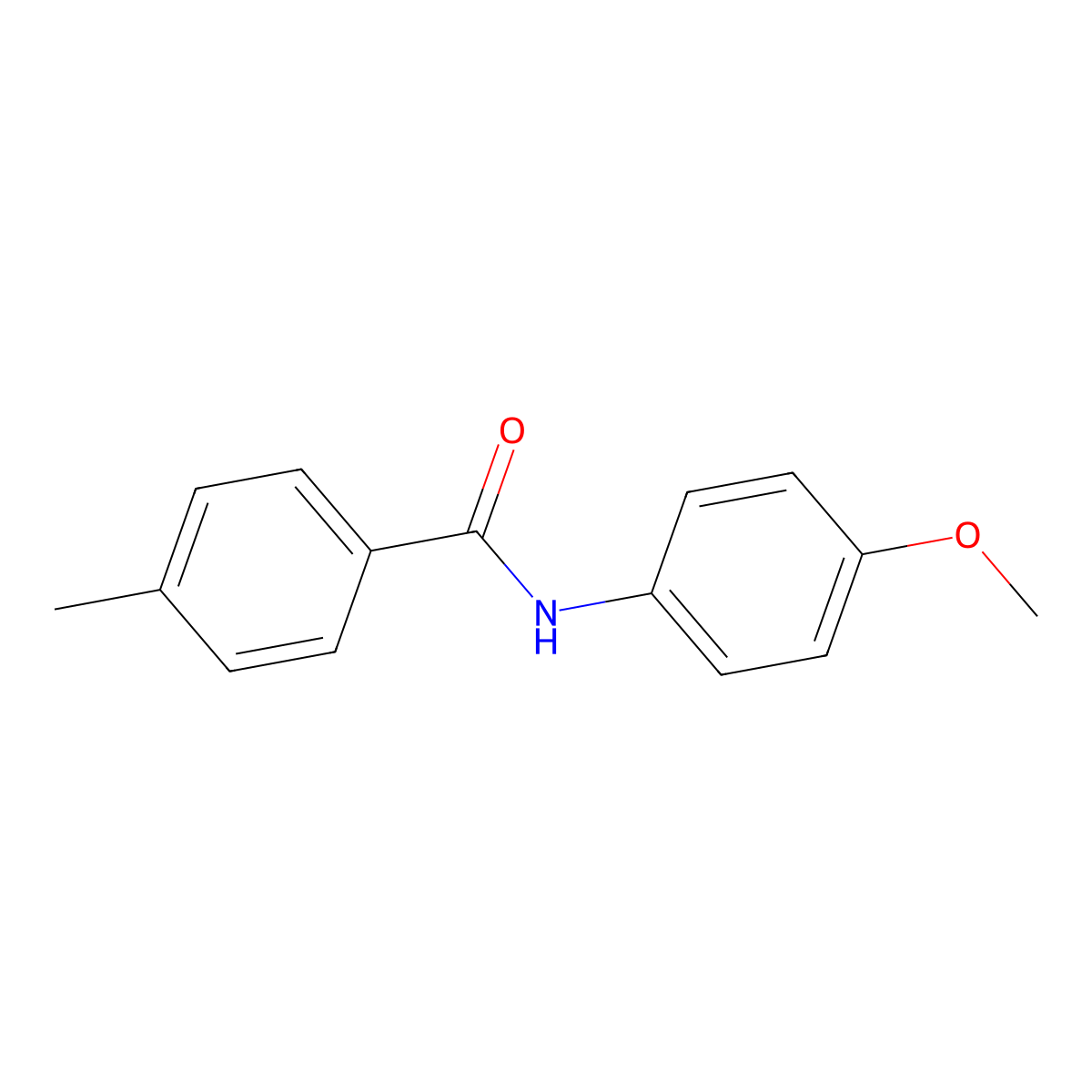 N-(4-methoxyphenyl)-4-methylbenzamide molecular structure, CAS 33667-91-3