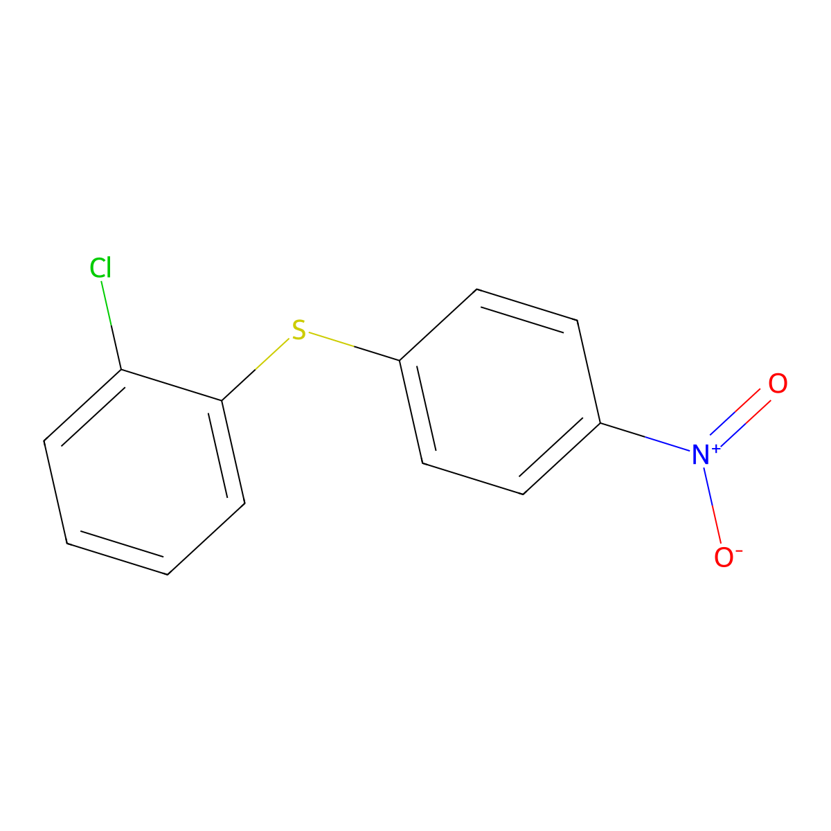 1-Chloro-2-[(4-nitrophenyl)sulfanyl]benzene molecular structure, CAS 33667-99-1