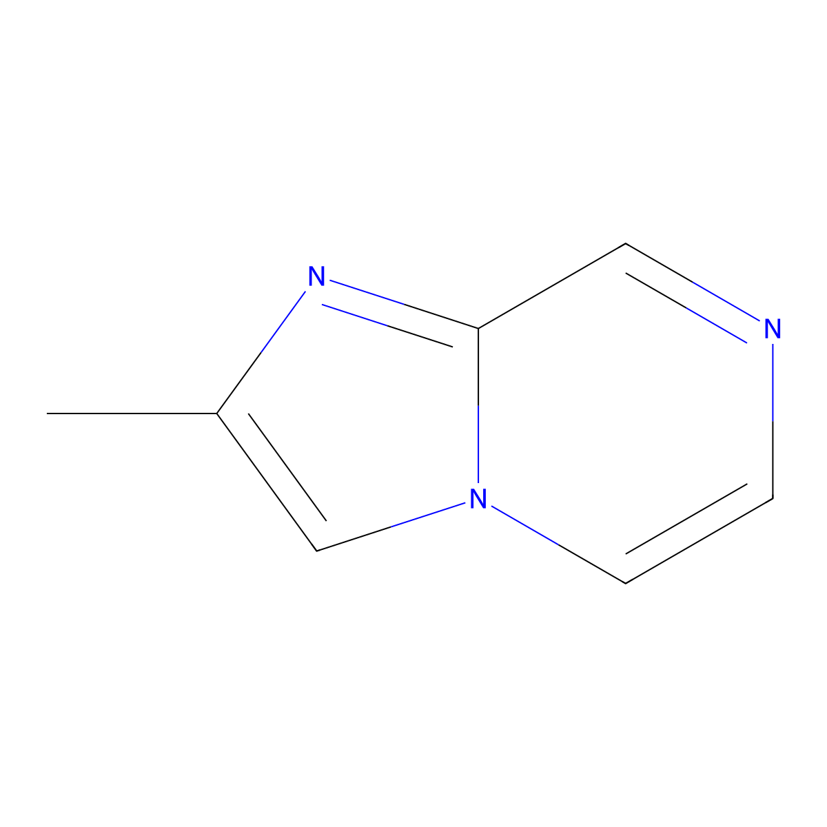 2-Methylimidazo[1,2-a]pyrazine molecular structure, CAS 33668-80-3