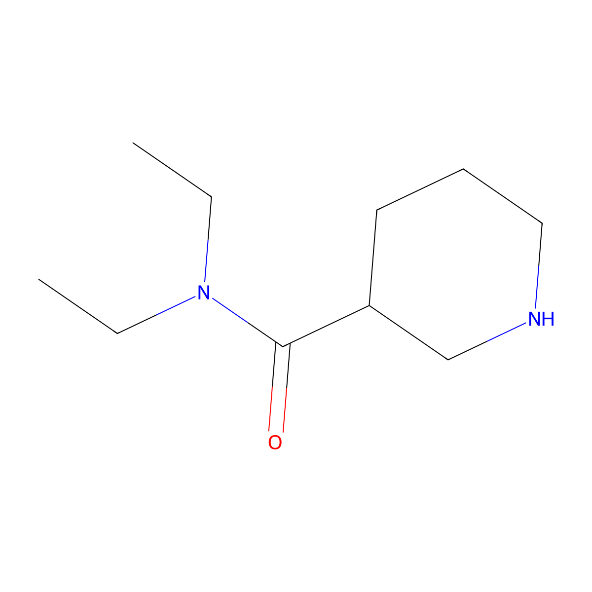 N,N-Diethylpiperidine-3-carboxamide molecular structure, CAS 3367-95-1