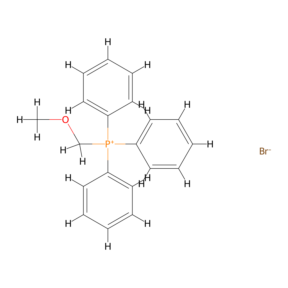 (Methoxymethyl)triphenylphosphonium bromide molecular structure, CAS 33670-32-5