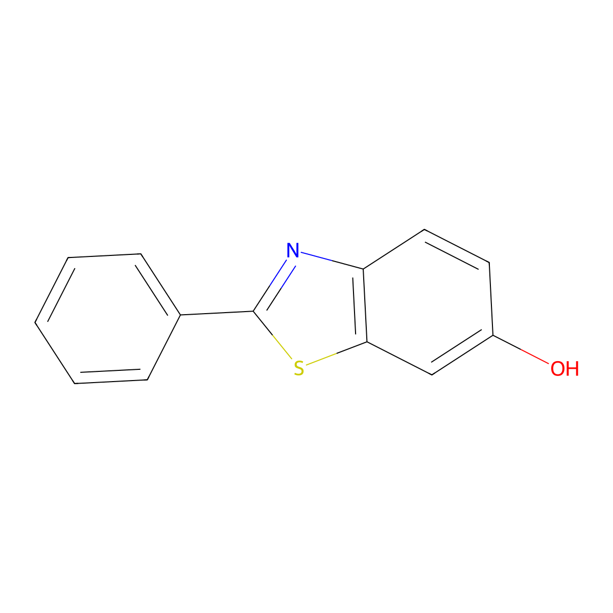 2-Phenylbenzo[d]thiazol-6-ol molecular structure, CAS 33670-44-9