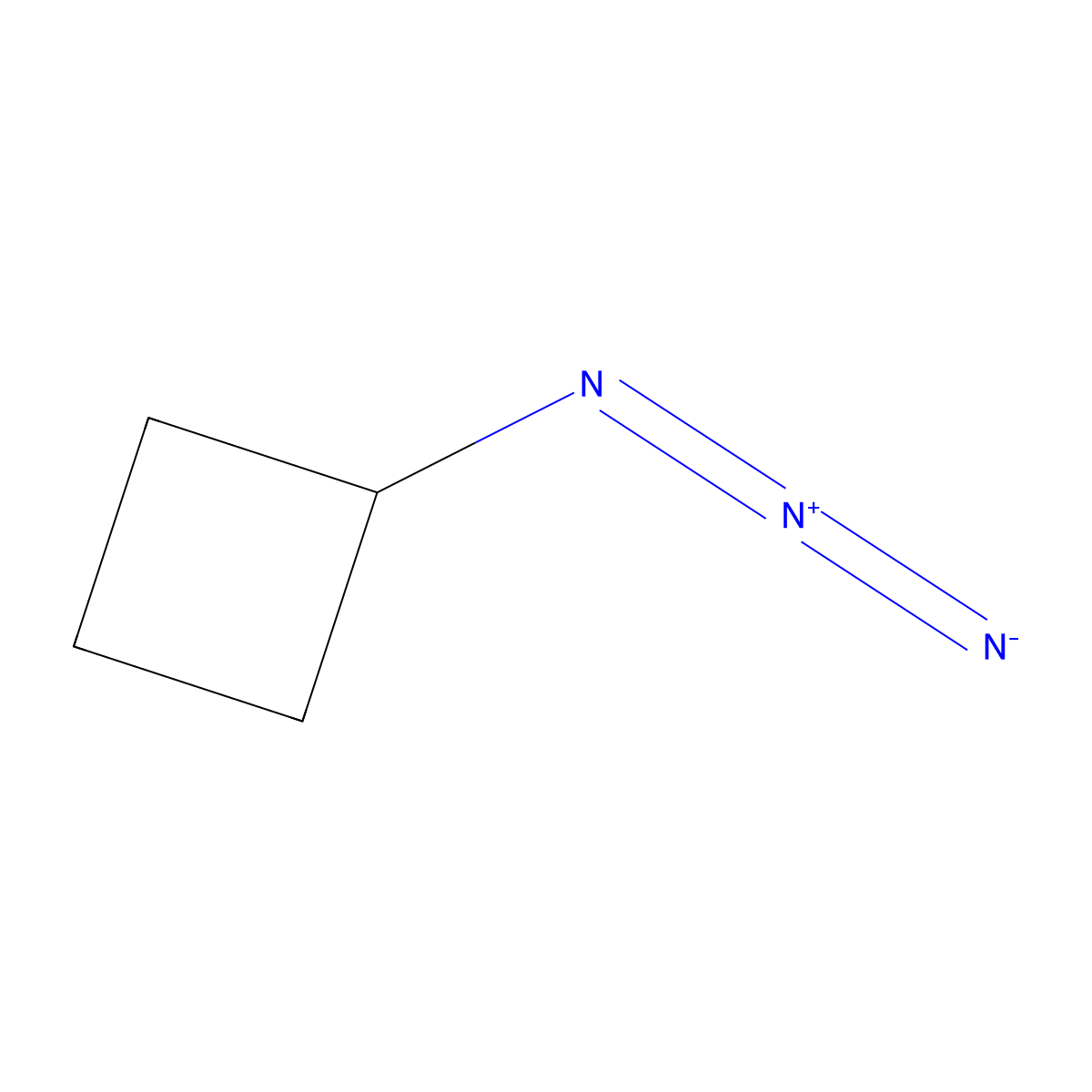 Azidocyclobutane molecular structure, CAS 33670-49-4